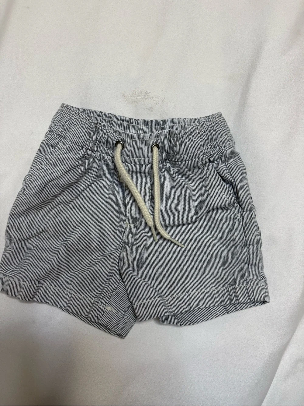 GAP Blue Pinstripe Elastic-Waist Kids Shorts